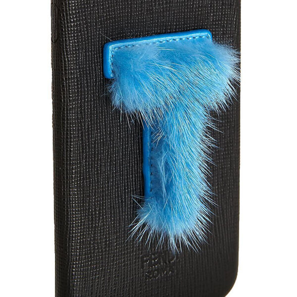 2017SS新作 フェンディ コピー ケース T mink-fur and leather iPhone case